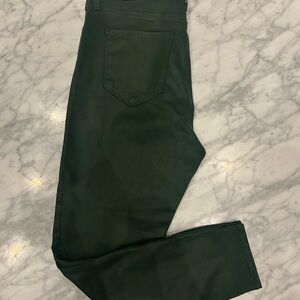 L’AGENCE  Forest Green Coated Cropped Skinny Jean - size 32